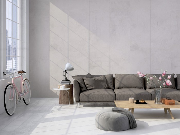 Detailansicht der Betontapete NLXL CON-08 Polished Concrete Light Wallpaper von Piet Boon