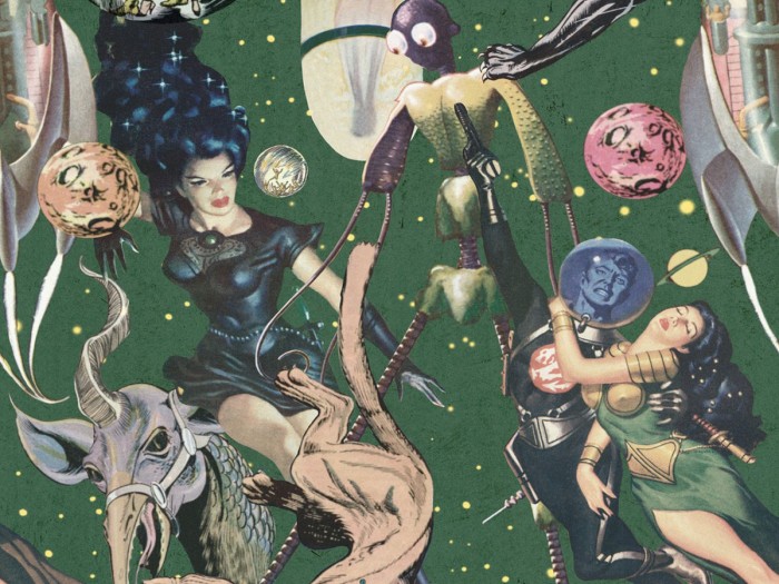 Detailansicht der Selected Walls Tapete Los Angeles Comic Wallpaper Col. 01