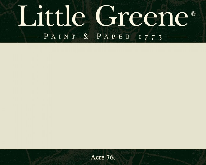Englische Farbe von Little Greene Acre 76 - Hochwertige Farbe gestrichen an der Wand