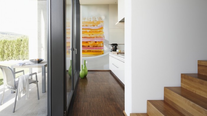 Ein Foto von dem 3D-Fotopanel Waffeln, So Tasty tapeziert in der Küche. Bestelle Deine Bildtapete online.