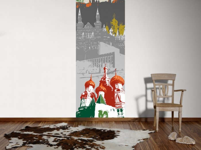 Ein Foto von dem 3D-Design-Fotopanel Moskau Russland, Artwork tapeziert an der Wand. Bestelle Deine Bildtapete online.