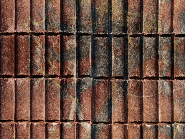 Detailansicht der Selected Walls Tapete Shannan Chakrasamvara Bricks Wallpaper Col. 01