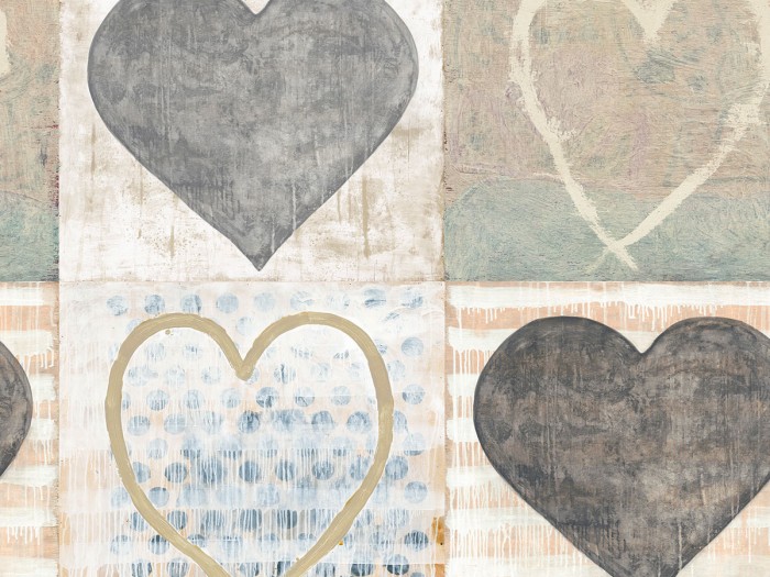 Detailansicht der Selected Walls Tapete Roswell Hearts Wallpaper Col. 01