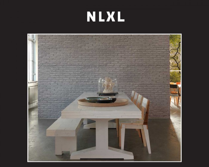 Die NLXL Tapete PHM-34 Materials von Piet Hein Eek tapeziert an einer Wand.