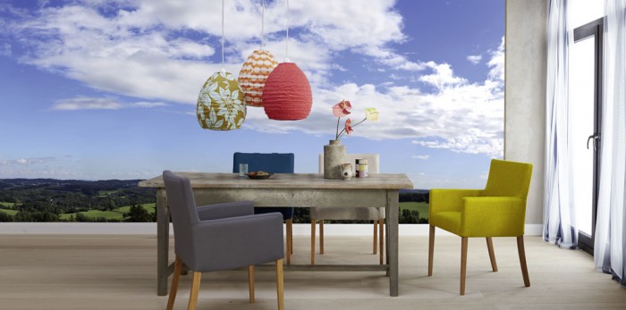 3D-Fototapete Panorama Bergisches Land am Sommertag