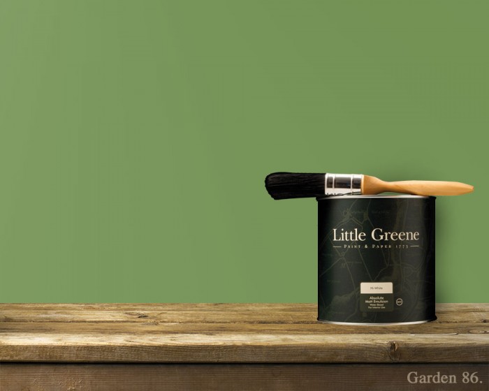 Englische Farbe von Little Greene Garden 86 - Hochwertige Farbe gestrichen an der Wand