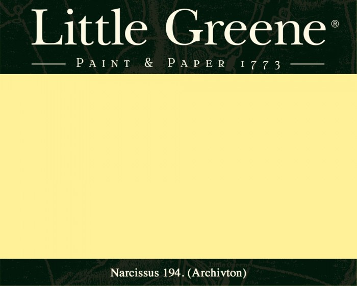 Englische Farbe von Little Greene Narcissus 194 - Hochwertige Farbe gestrichen an der Wand