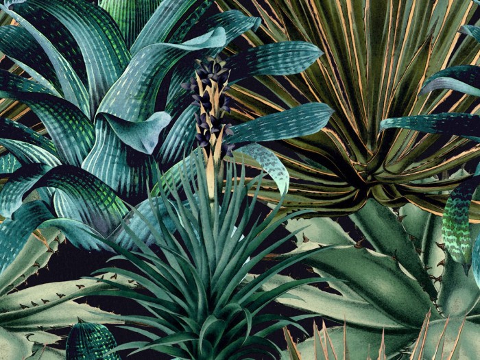 Detailansicht der Selected Walls Tapete Veracruz Plants Wallpaper Col. 01