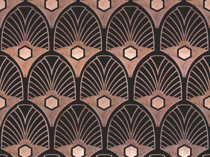 Detailansicht der Selected Walls Tapete Valencia Art Deco Wallpaper Col. 01