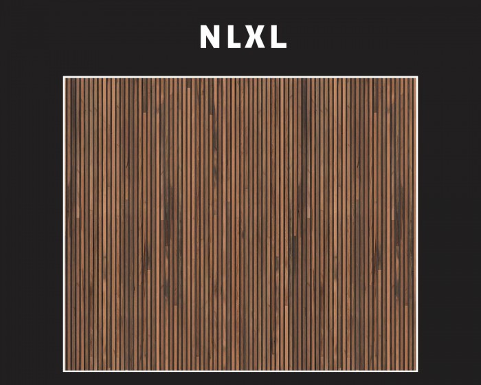 Flächenansicht der NLXL Tapete TIM-01 Timber Strips von Piet Hein Eek.