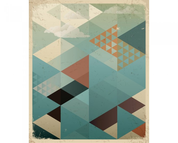 Design-Fototapete Dreiecke Vintage, Artwork
