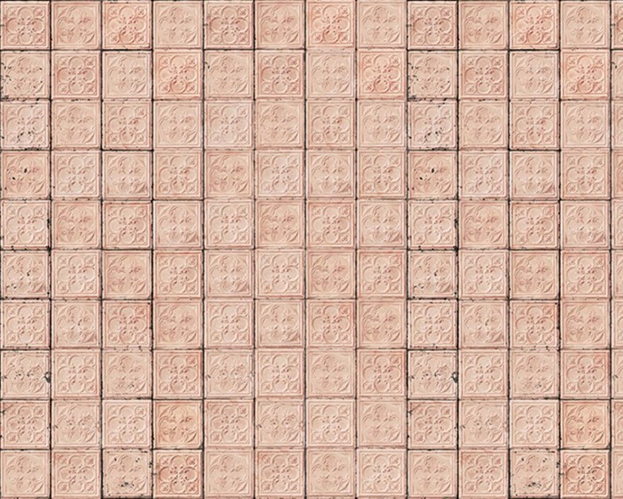 Flächenansicht der NLXL Tapete TIN-06 Brooklyn Tins von Merci.