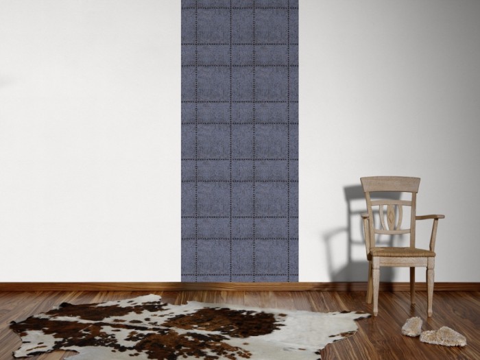 Ein Foto von dem Design-Fotopanel Vintage Struktur Blau-Grau tapeziert an der Wand. Bestelle Deine Bildtapete online.