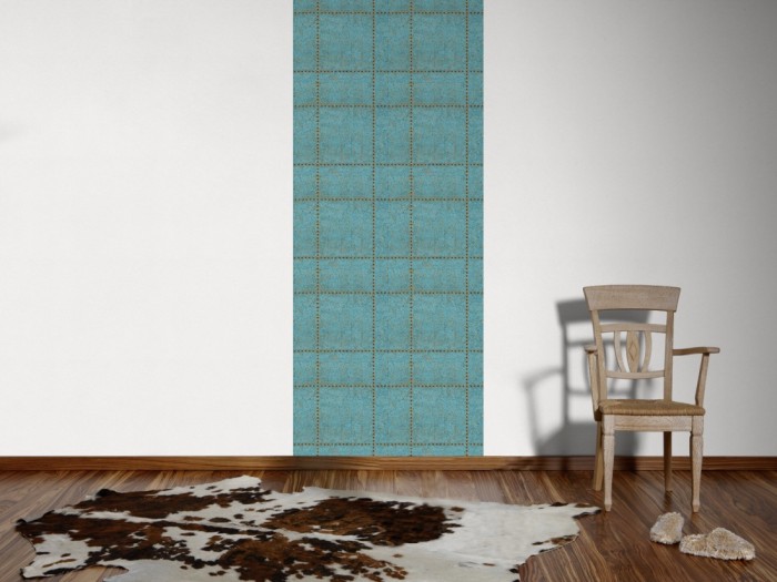 Ein Foto von dem Design-Fotopanel Vintage Struktur Türkis tapeziert an der Wand. Bestelle Deine Bildtapete online.