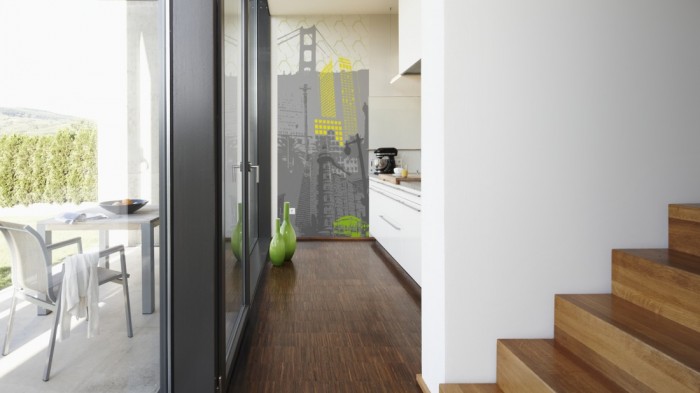 Ein Foto von dem 3D-Design-Fotopanel San Francisco USA, Artwork tapeziert in der Küche. Bestelle Deine Bildtapete online.