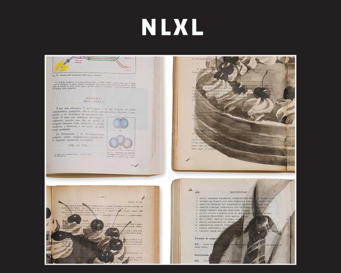 Detailansicht der NLXL Tapete EKA-03 Biblioteca von Ekaterina Panikanova.