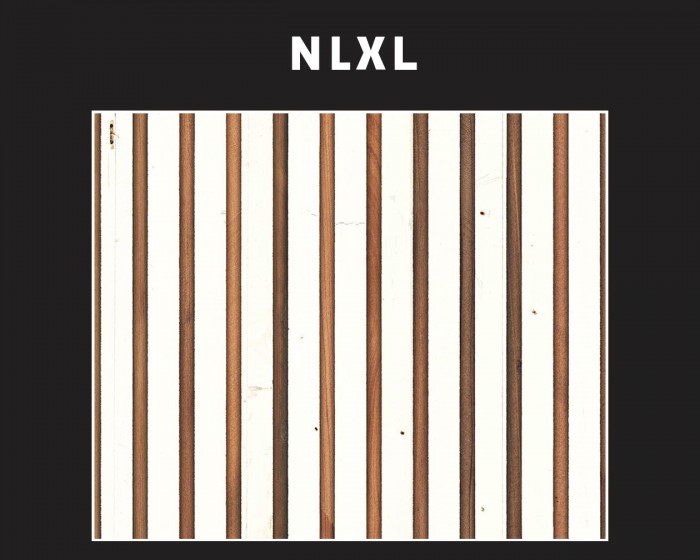 Detailansicht der NLXL Tapete TIM-03 Timber Strips von Piet Hein Eek.