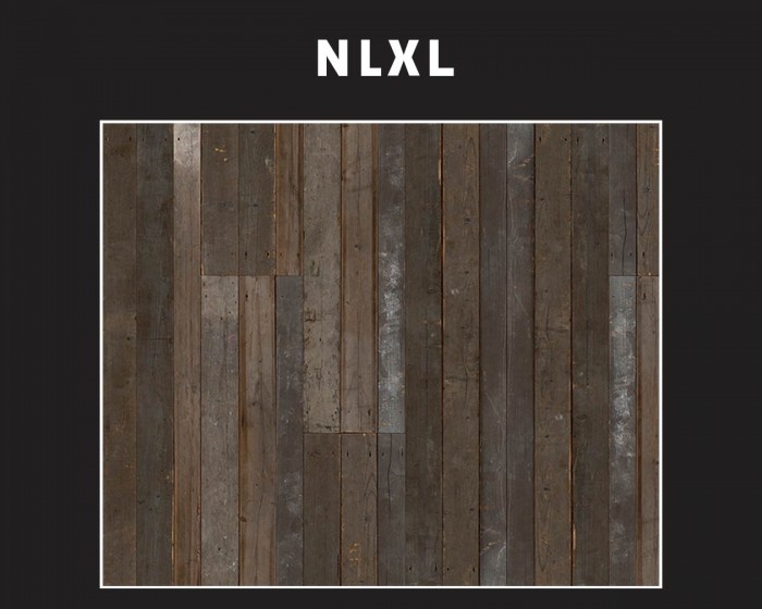 Flächenansicht der NLXL Tapete PHE-04 Scrapwood von Piet Hein Eek.