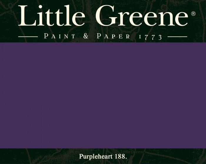 Englische Farbe von Little Greene Purpleheart 188 - Hochwertige Farbe gestrichen an der Wand