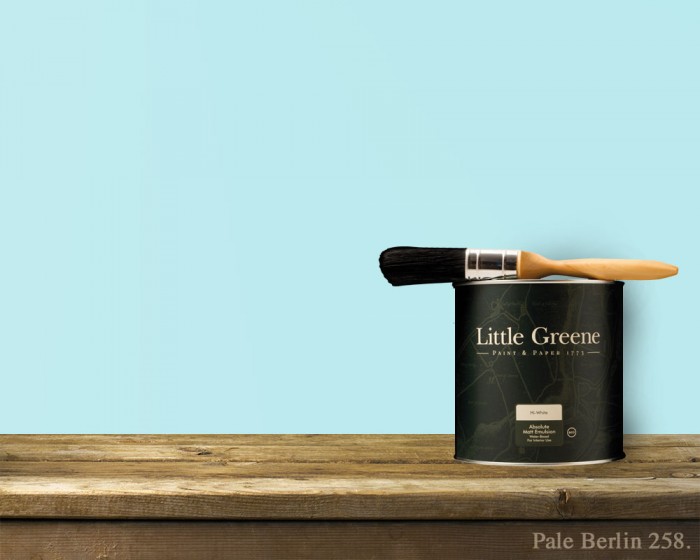 Englische Farbe von Little Greene Pale Berlin 258 - Hochwertige Farbe gestrichen an der Wand