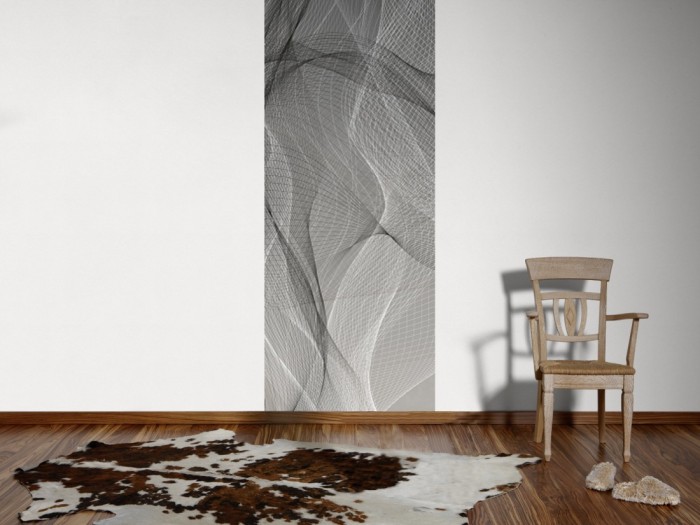 Ein Foto von dem 3D-Design-Fotopanel Plastische Formen Grau, Artwork tapeziert an der Wand. Bestelle Deine Bildtapete online.