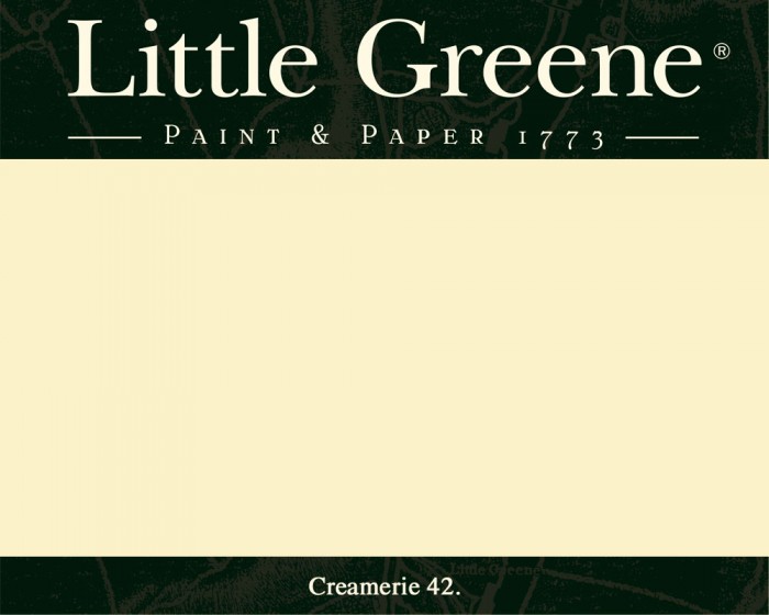 Englische Farbe von Little Greene Creamerie 42 - Hochwertige Farbe gestrichen an der Wand
