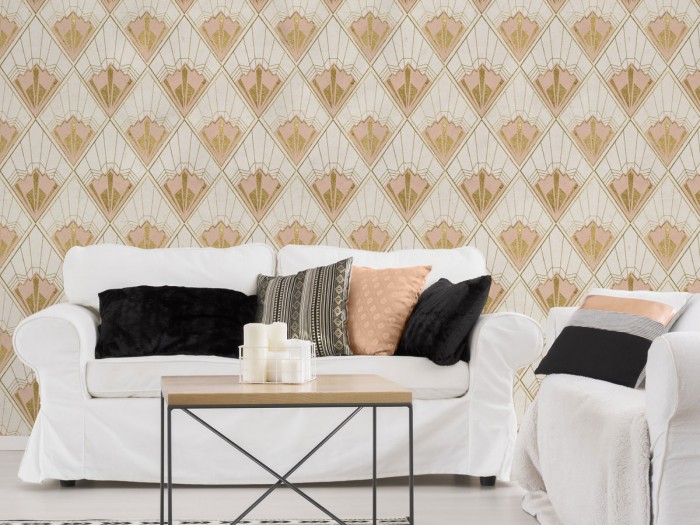 Raumansicht der Selected Walls Tapete Reims Art Deco Wallpaper Col. 01