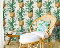 Vorschau: Raumansicht der Selected Walls Tapete Nicoya Pineapple Wallpaper Col. 01 Vorschau: Raumansicht der Selected Walls Tapete Nicoya Pineapple Wallpaper Col. 01