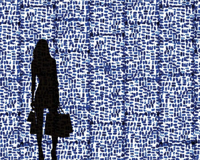 Flächenansicht der NLXL Tapete PNO-08 Addiction von Paola Navone.