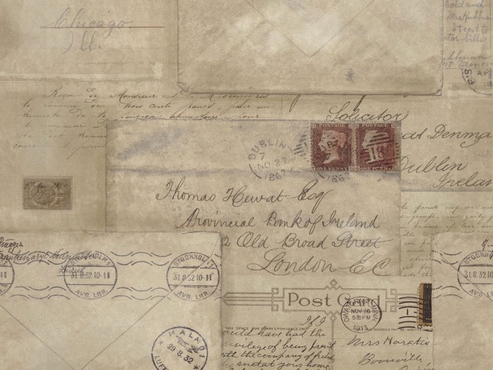 Detailansicht der Selected Walls Tapete Dublin Letters Wallpaper Col. 01