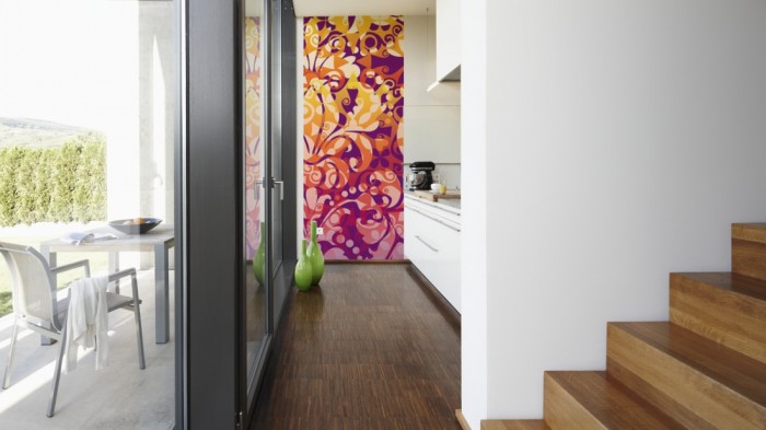 Ein Foto von dem Design-Fotopanel Farbenfrohe Ornamente, Artwork tapeziert in der Küche. Bestelle Deine Bildtapete online.