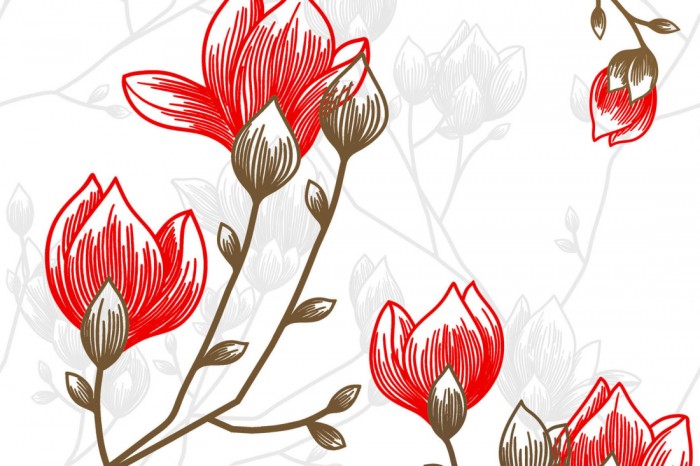 Die Design-Fototapete Magnolien, Artwork, eine Vlies-Fototapete bei Livingwalls Cologne online kaufen. Die Design-Fototapete Magnolien, Artwork ist eine Fototapete auf Maß.