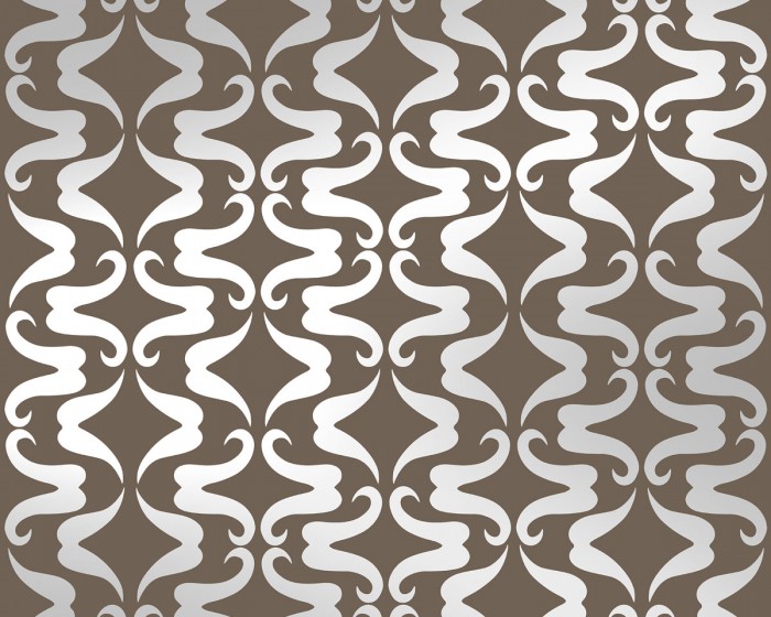 Ansicht der Flavour Paper Tapete FP1062 Mustachio in der Farbe Graphite - Flavour Paper Tapete FP1062 einfach online bestellen