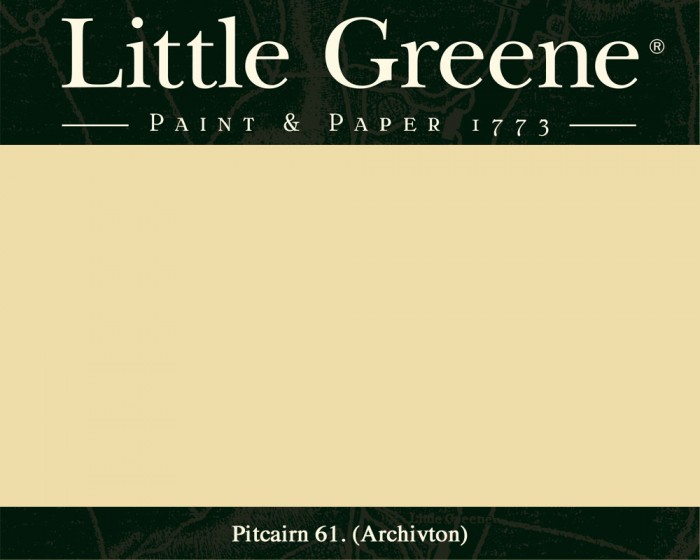 Englische Farbe von Little Greene Pitcairn 61 - Hochwertige Farbe gestrichen an der Wand