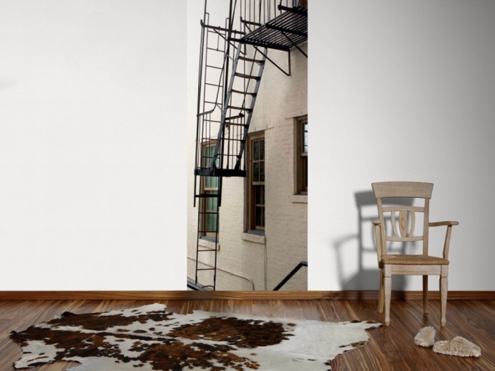 Ein Foto von dem 3D-Fotopanel Fassade in Soho, New York tapeziert an der Wand. Bestelle Deine Bildtapete online.