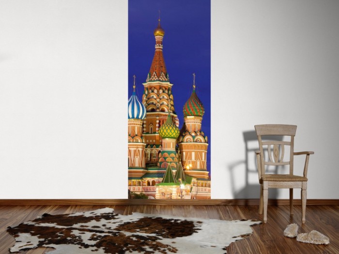 Ein Foto von dem 3D-Fotopanel Basilius Kathedrale, Moskau tapeziert an der Wand. Bestelle Deine Bildtapete online.