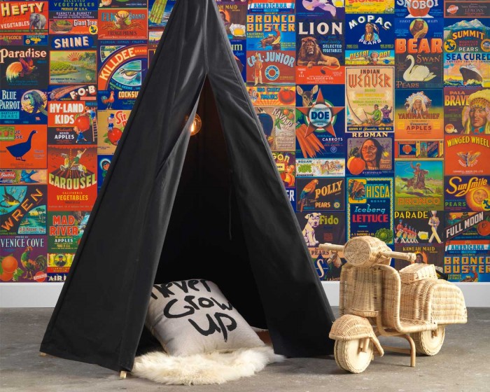 NLXL Tapete MRV-07 Crate Labels von Mr & Mrs Vintage online kaufen. Bestelle die Tapete MRV-07 direkt bei Livingwalls Cologne Tapeten.