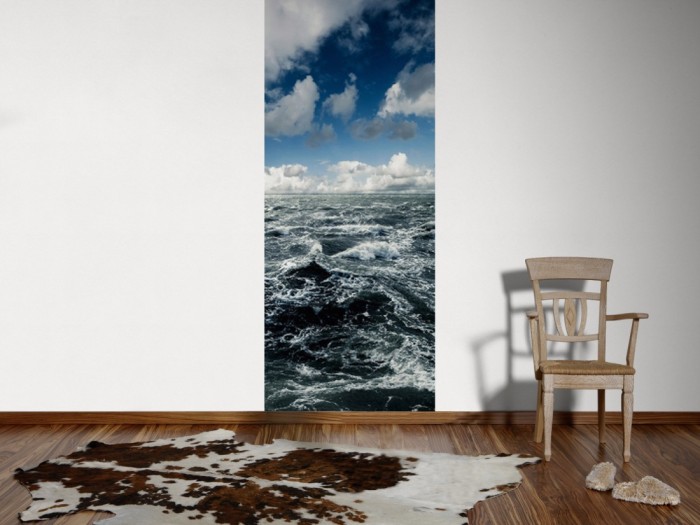 Ein Foto von dem 3D-Fotopanel Das offene Meer, Raue See tapeziert an der Wand. Bestelle Deine Bildtapete online.