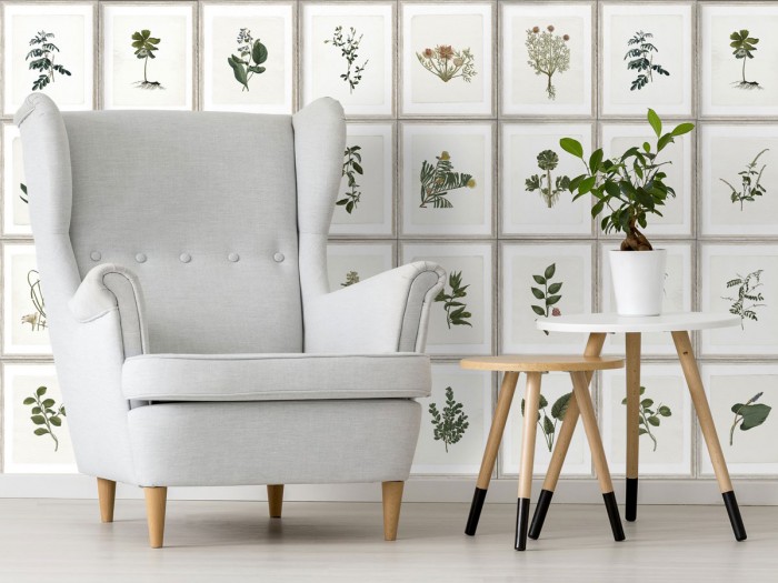 Raumansicht der Selected Walls Tapete Sölden Plants Wallpaper Col. 01