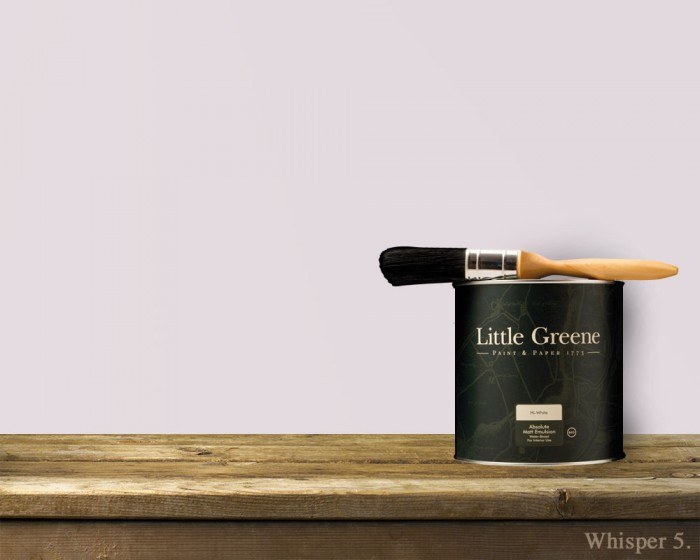 Englische Farbe von Little Greene Whisper 5 - Hochwertige Farbe gestrichen an der Wand