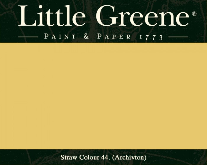 Englische Farbe von Little Greene Straw Colour 44 - Hochwertige Farbe gestrichen an der Wand