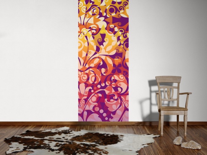 Ein Foto von dem Design-Fotopanel Farbenfrohe Ornamente, Artwork tapeziert an der Wand. Bestelle Deine Bildtapete online.