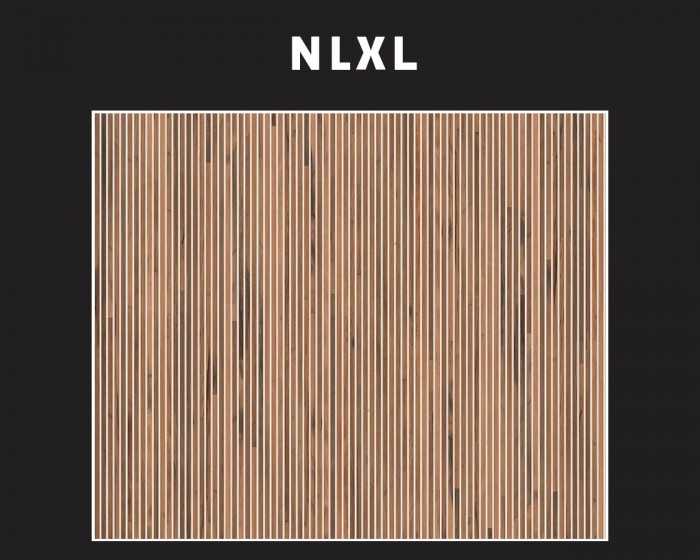 Flächenansicht der NLXL Tapete TIM-02 Timber Strips von Piet Hein Eek.