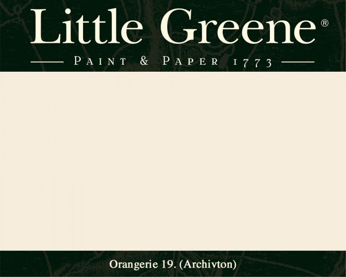 Englische Farbe von Little Greene Orangerie 19 - Hochwertige Farbe gestrichen an der Wand