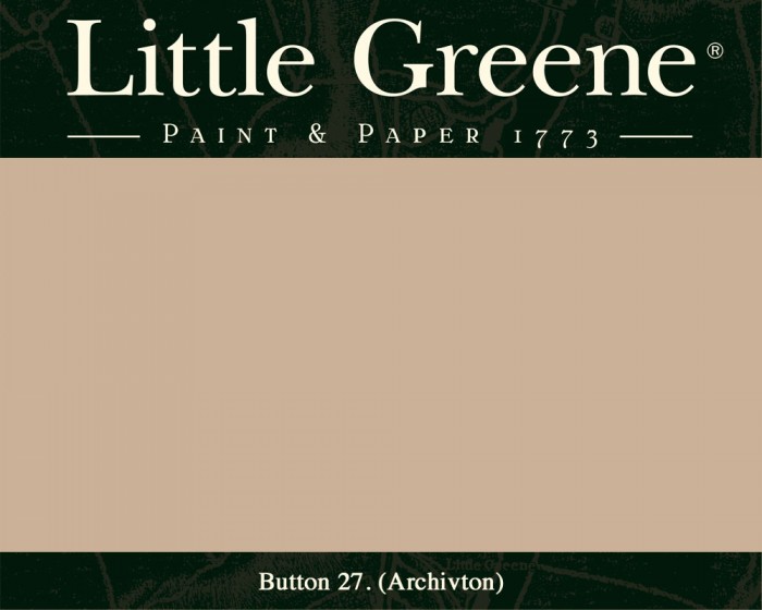 Englische Farbe von Little Greene Button 27 - Hochwertige Farbe gestrichen an der Wand
