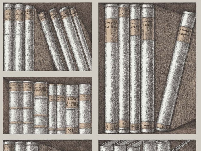 Ansicht der Fornasetti Tapete 114/15029 Ex Libris von Cole and Son