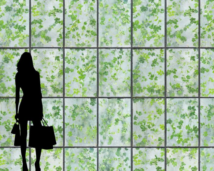 Flächenansicht der NLXL Tapete ERG-01 Greenhouse von Erik Gutter.