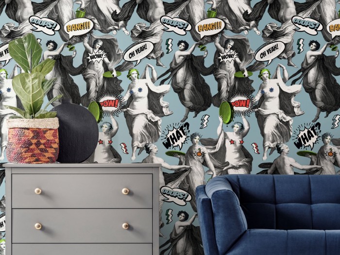 Raumansicht der Selected Walls Tapete Manhattan Angels Wallpaper Col. 01