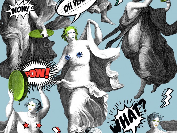 Detailansicht der Selected Walls Tapete Manhattan Angels Wallpaper Col. 01