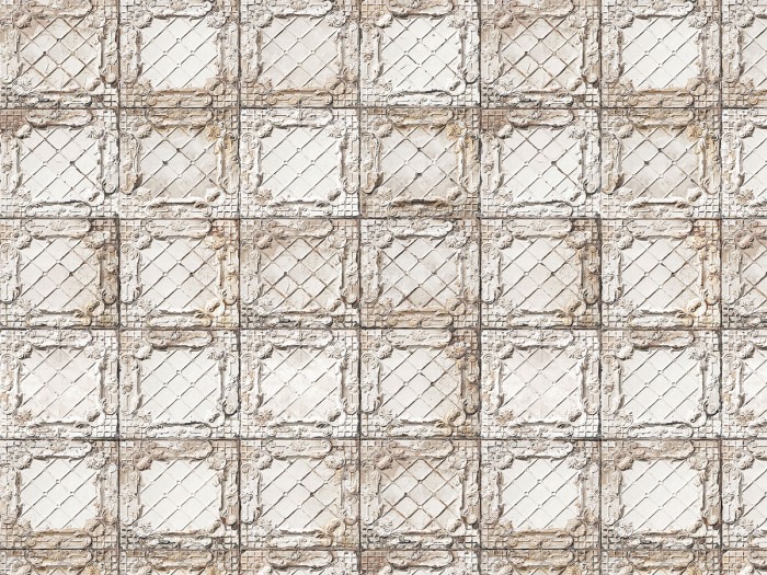 Ansicht der Fliesentapete NLXL TIN-09 Large White Brooklyn Tins Wallpaper von Merci
